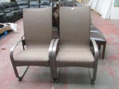 2x Avio Sling Back outdoor dining chairs, unchecked