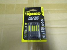 Kango MXMImpact rated set of 6 screw bits, new