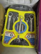 Set of 7x Oulima Tools Combination ratchet spanners, new in carry case