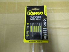 Kango MXMImpact rated set of 6 screw bits, new