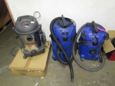 3x Shop vacs, being 2 actual shop vac and 2 nilfisks, all raw returns and th condition can range