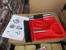 4x Shovel and brush set, all new and boxed.