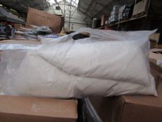 Duck Feather Down V Shaped Pillow with white pillow case, new in packaging