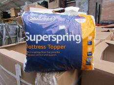 10x Silentnight Super Spring Mattress Topper, Kingsize, brand new and packaged. RRP £29.99