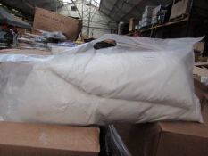 Duck Feather Down V Shaped Pillow with white pillow case, new in packaging