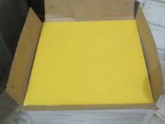 90x Packs of 25 Hype Yellow (HYP6 P25) 200 x 200mm wall tiles, all new and palletised. RRP £14.99