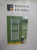 Gruppo Ferroli white Towel Radiator New and Boxed, Size 400x1200mm