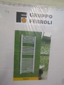 Gruppo Ferroli white Towel Radiator New and Boxed, Size 600x1770mm