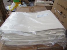 5x 178 x 178cm ivory table cloth, new and packaged.
