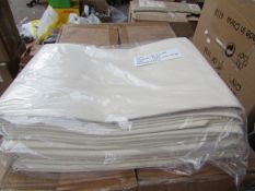 5x 178 x 178cm ivory table cloth, new and packaged.