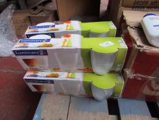 5x sets of 3x 31cl tumbler cups, new