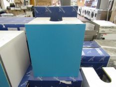 Villeroy & Boch frame to frame vanity unit, W400 x H470 x D340mm - blue. Boxed.