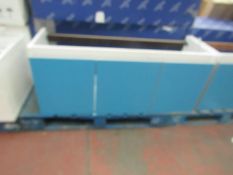 Villeroy & Boch frame to frame vanity unit, W1250 x H530 x D450mm - blue. Boxed.