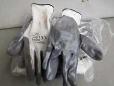 Pack of approx 12 x pairs of nitrile gloves , packaged.