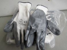 Pack of approx 9 x pairs of nitrile gloves , packaged.