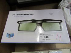 4x 3D Active glasses. All new & boxed.
