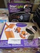 2x Items being: - Cenocco beauty massage system - Star light projector Both unchecked & boxed.