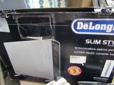 Deloghi slim style radiator , boxed.