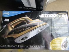Phoenix Gold continuous steam iron , untested and boxed.
