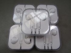 5x Apple earphones in case. All unchecked.