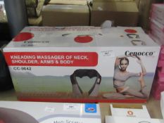 Cenocco kneading massager of neck , shoulder , arms and body , untested and boxed.