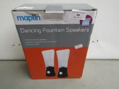 Maplin dancing fountain speakers , boxed.