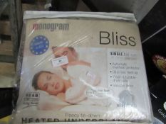 Monogram Bliss fleecy tie down single tie down , packaged 2 x Monogram Bliss single  2 x Monogram