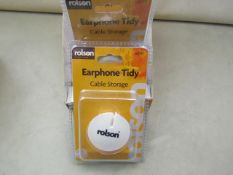 5x Boxes each containing approx 6x Rolson earphone tidy - cable storage. All new in packaging.