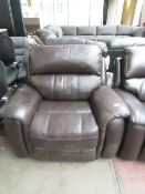 Polaski  manual reclining leather armchair,  reclining part works