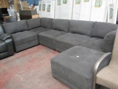 M-Star Grey 6 piece sectional sofa, RRP Circa £1000
