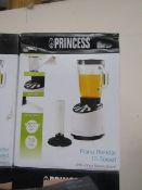 Princess 10 speed blender, tested working and boxed.