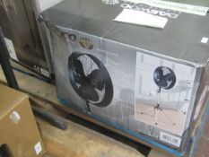 Daewoo Electricals 16" tripod fan, untested and boxed.