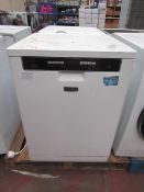 Maytag Jet Dry Jet Clean Plus dishwasher, powers on.
