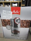 Melita Molino coffee grinder, tested working and boxed.