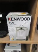 Kenwood True citrus press, tested working and boxed.