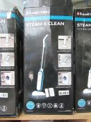 Russell Hobbs Steam and Clean steam mop, powers on and boxed.