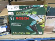 Bosch ALS 2500 corded garden vacuum, tested working and boxed.