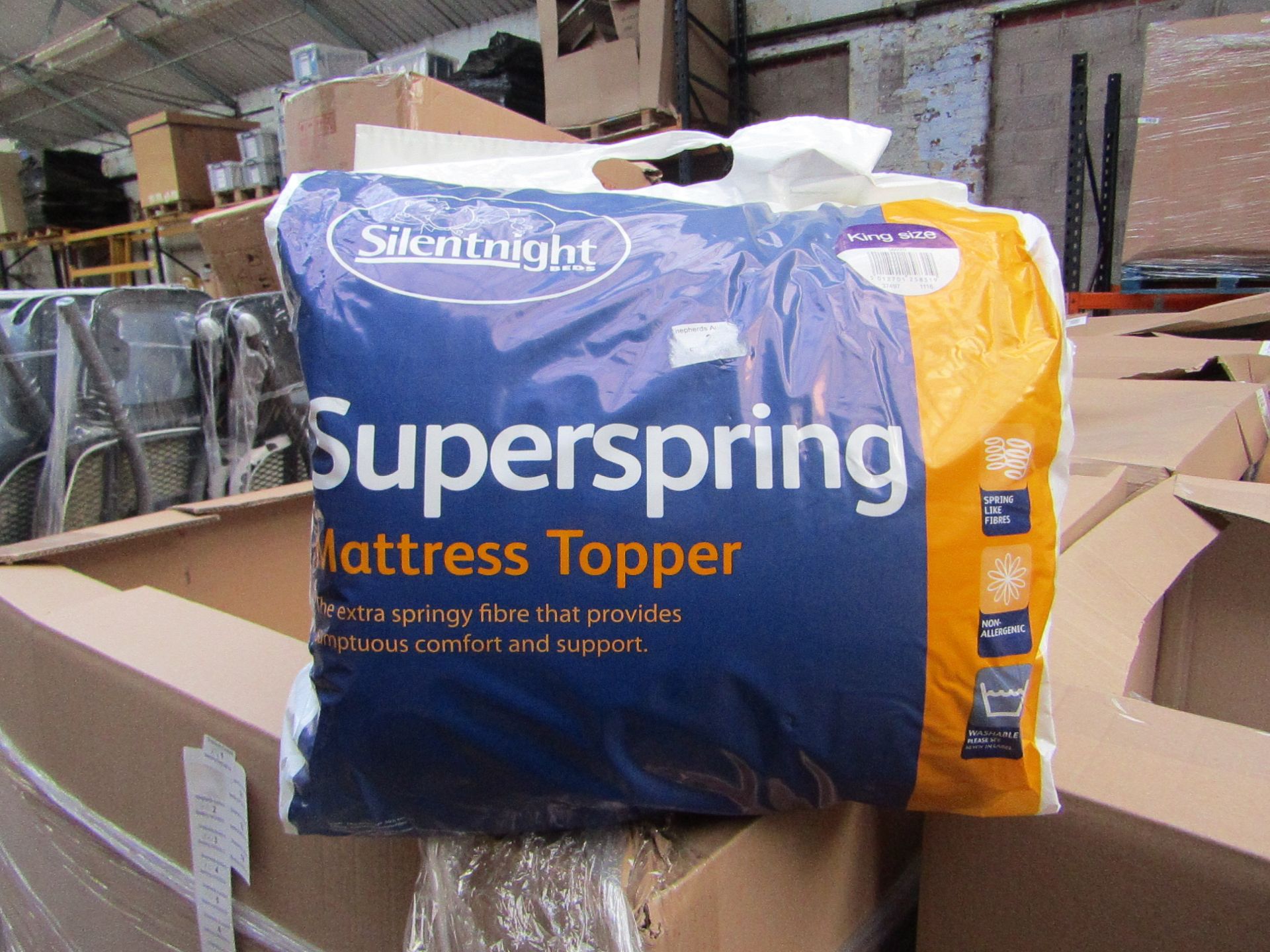 Silentnight Super Spring Mattress Topper, Kingsize, brand new and packaged. RRP £29.99