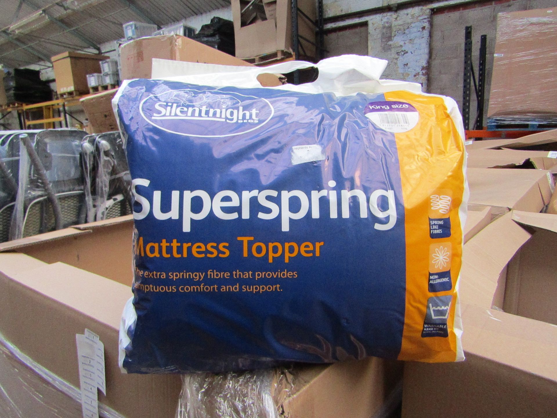 Silentnight Super Spring Mattress Topper, Kingsize, brand new and packaged. RRP £29.99