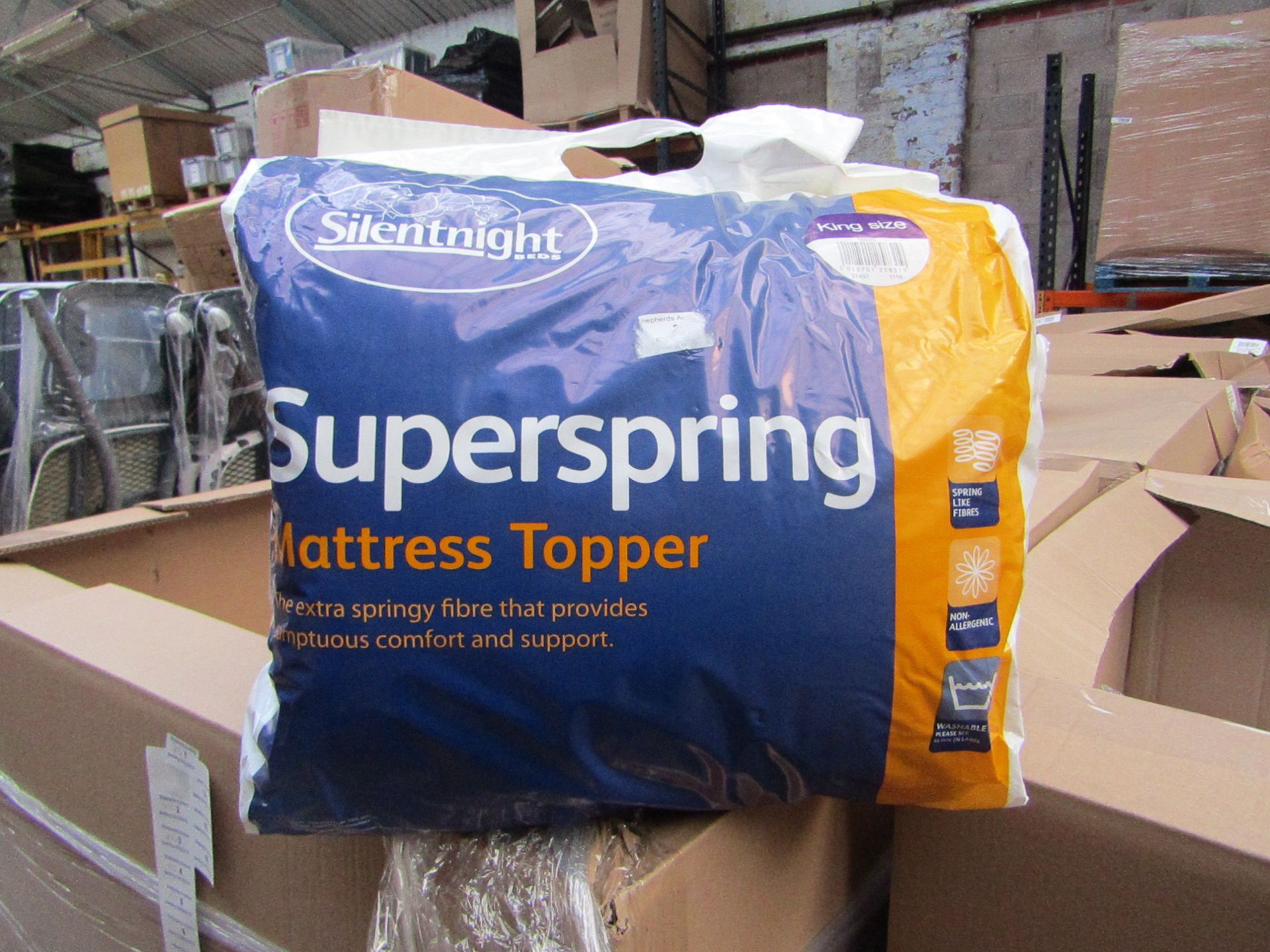 Silentnight Super Spring Mattress Topper, Kingsize, brand new and packaged. RRP £29.99