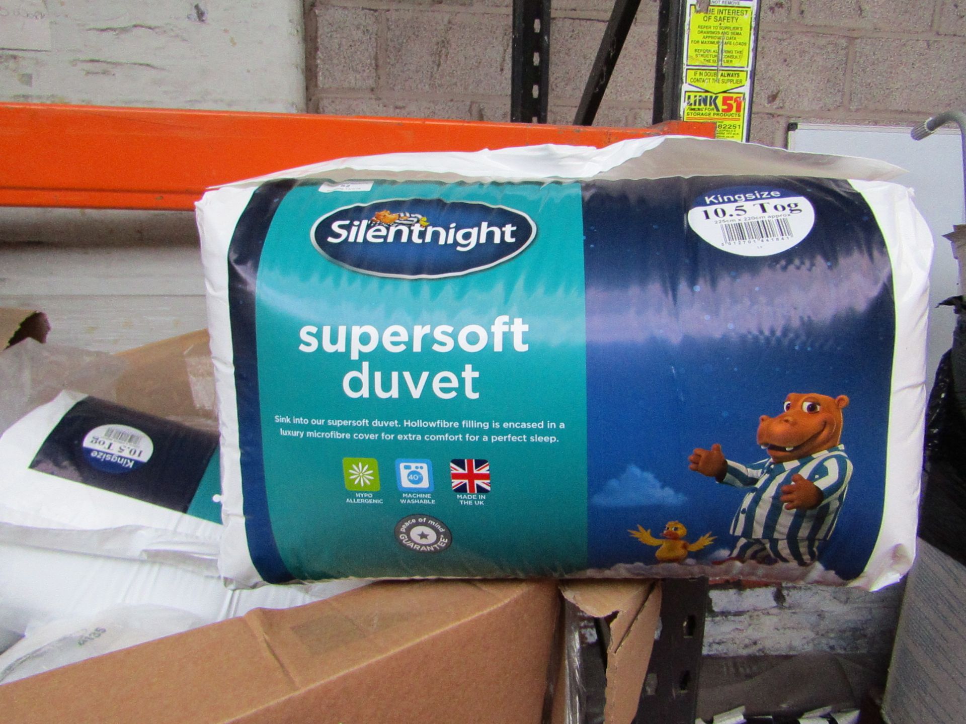 4x Silent Night Supersoft 10.5 tog king size duvets, new in packaging