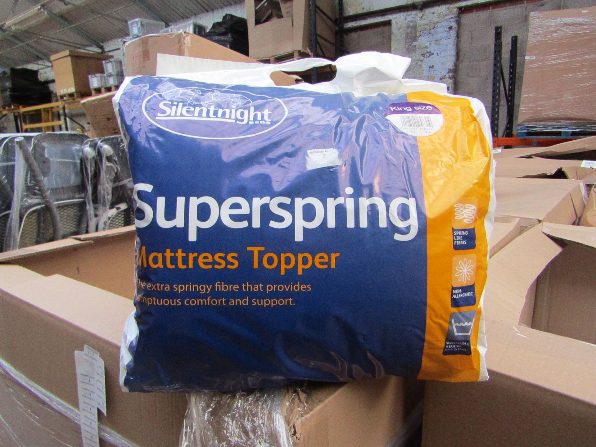 Silentnight Super Spring Mattress Topper, Kingsize, brand new and packaged. RRP £29.99