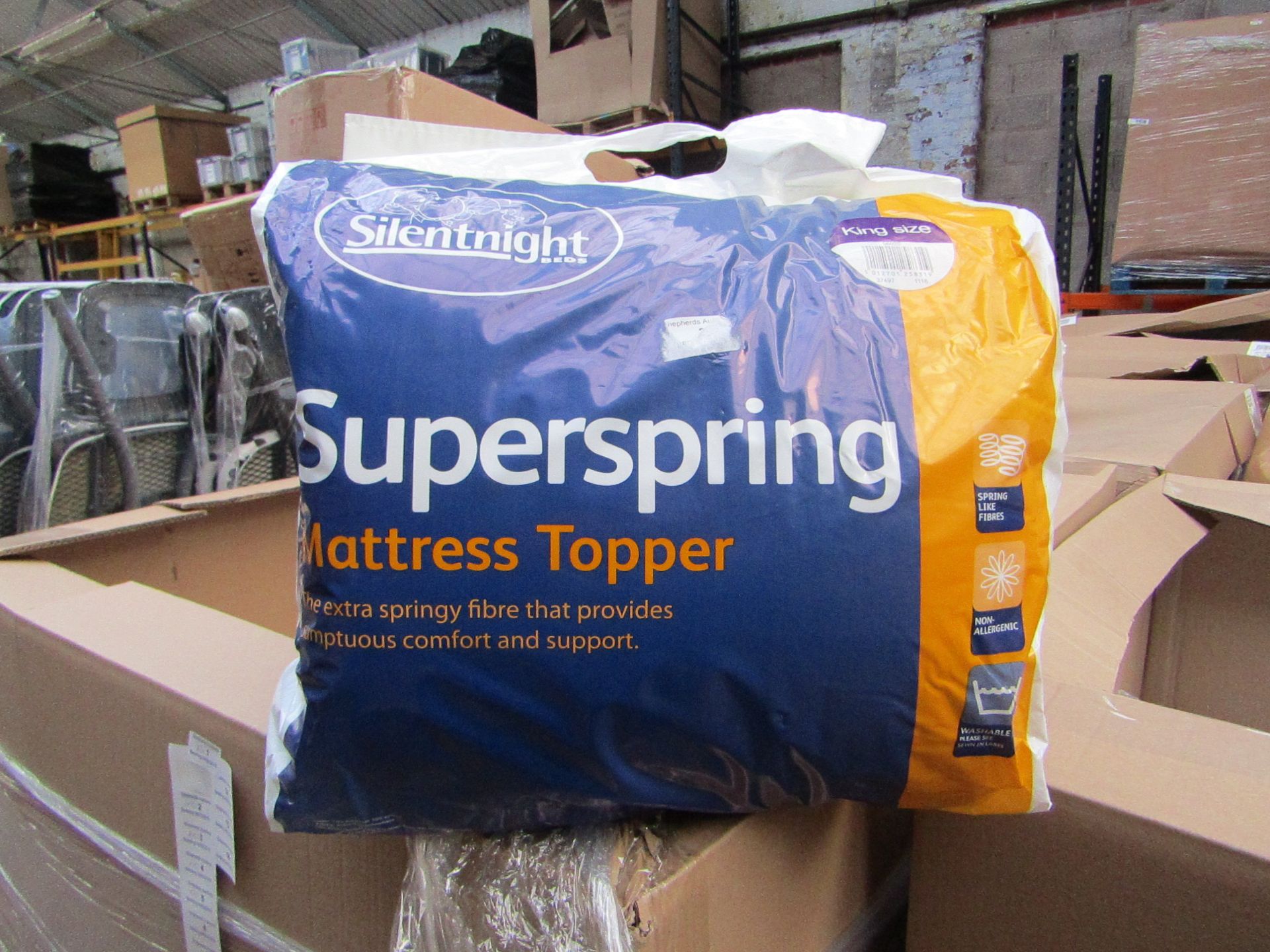 Silentnight Super Spring Mattress Topper, Kingsize, brand new and packaged. RRP £29.99