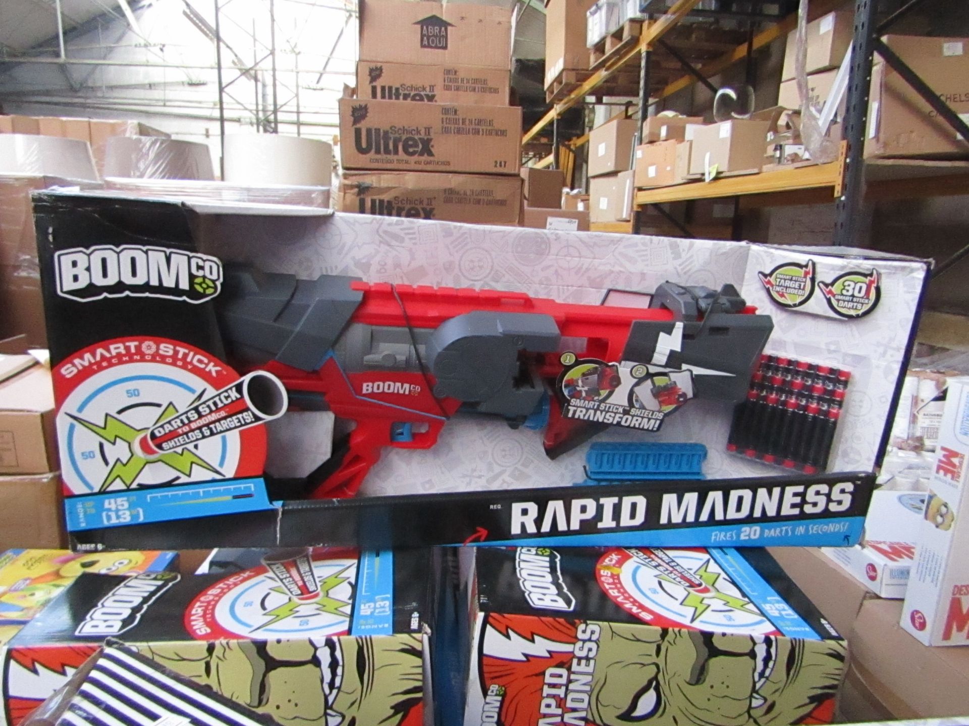 Boom Rapid Madness smart stick gun set, new and boxed.