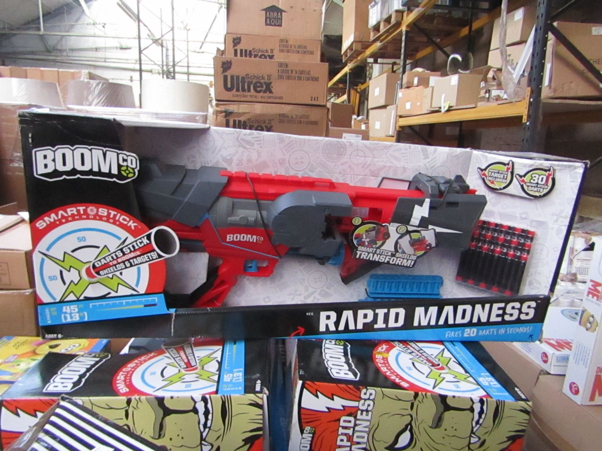 Boom Rapid Madness smart stick gun set, new and boxed.