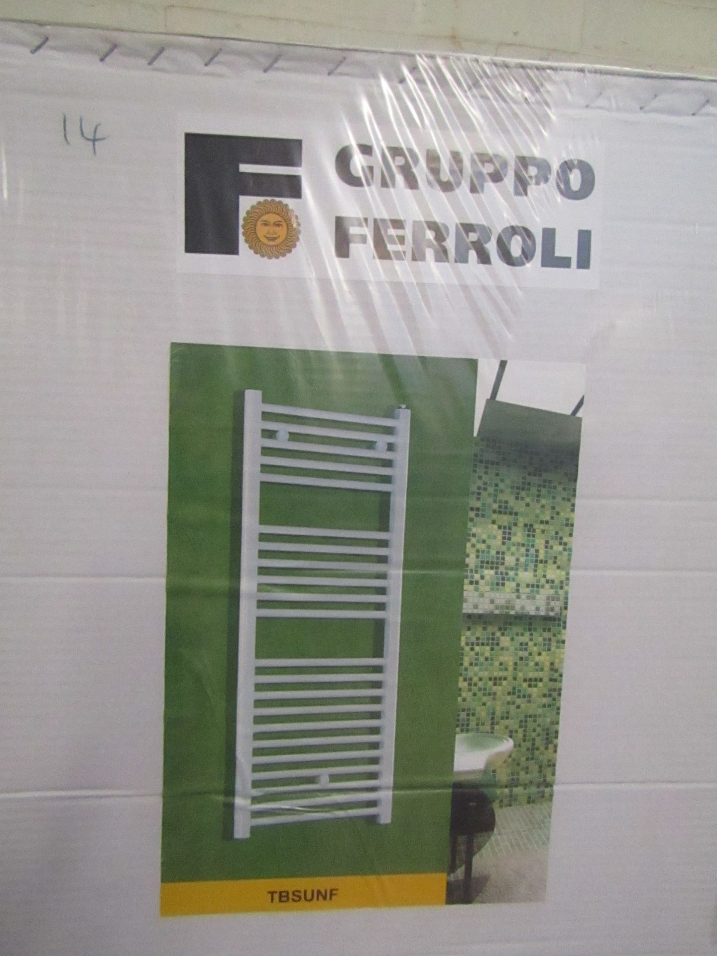 Gruppo Ferroli white Towel Radiator New and Boxed, Size 600x1770mm