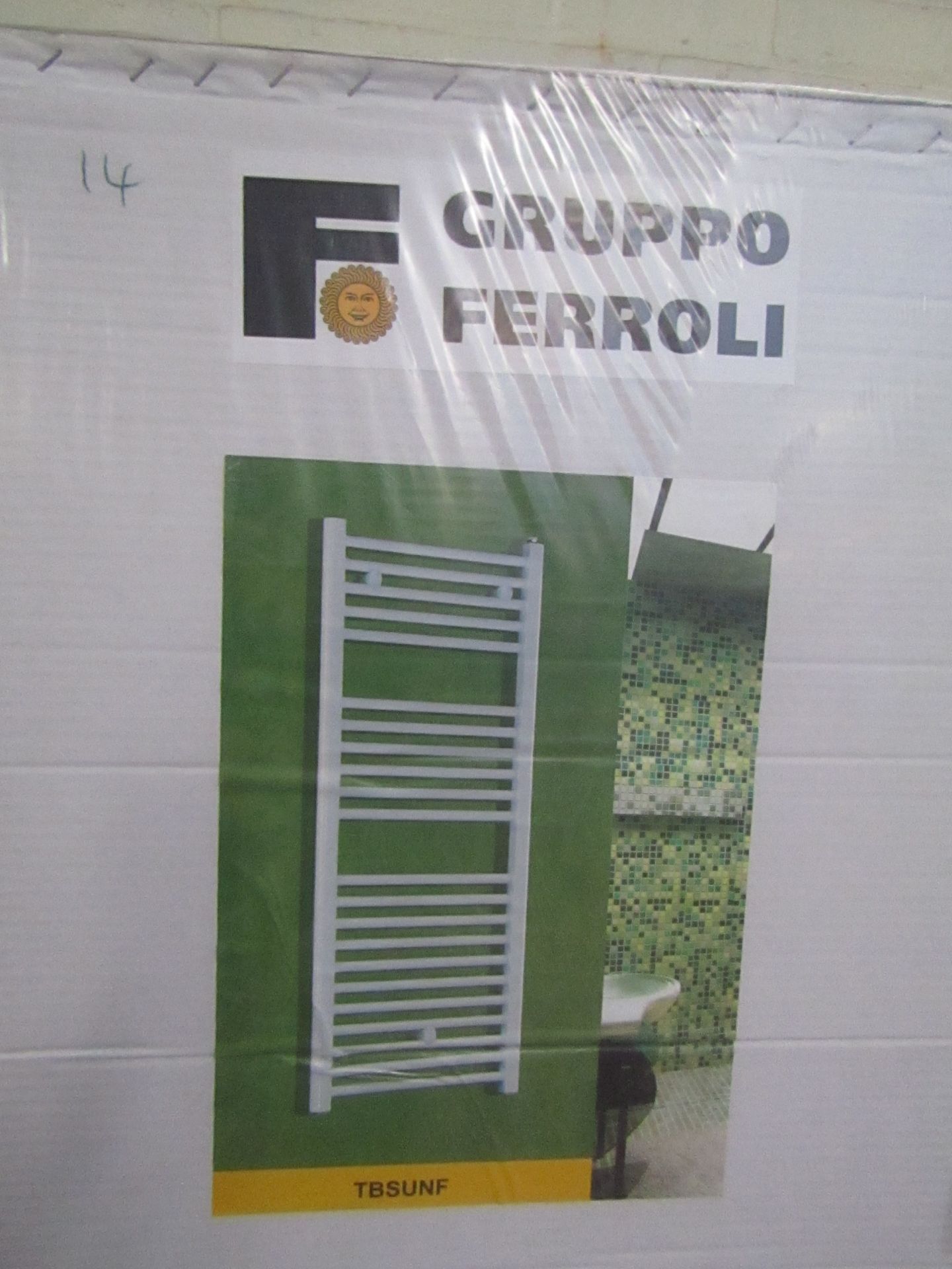 Gruppo Ferroli white Towel Radiator New and Boxed, Size 500x1770mm