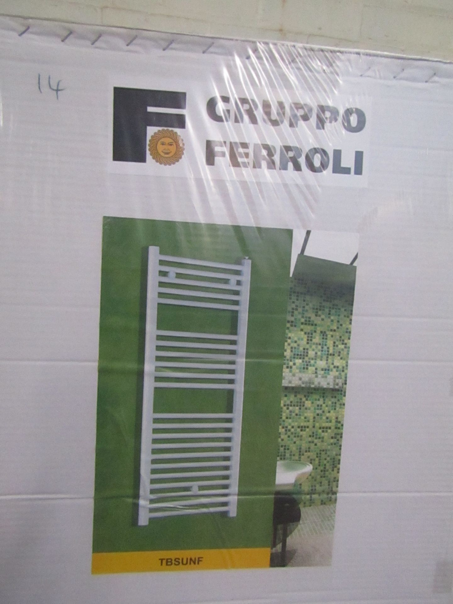 Gruppo Ferroli white Towel Radiator New and Boxed, Size 600x1770mm