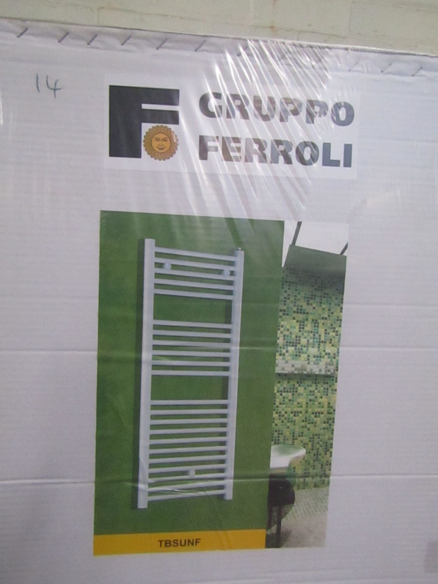 Gruppo Ferroli white Towel Radiator New and Boxed, Size 600x1770mm