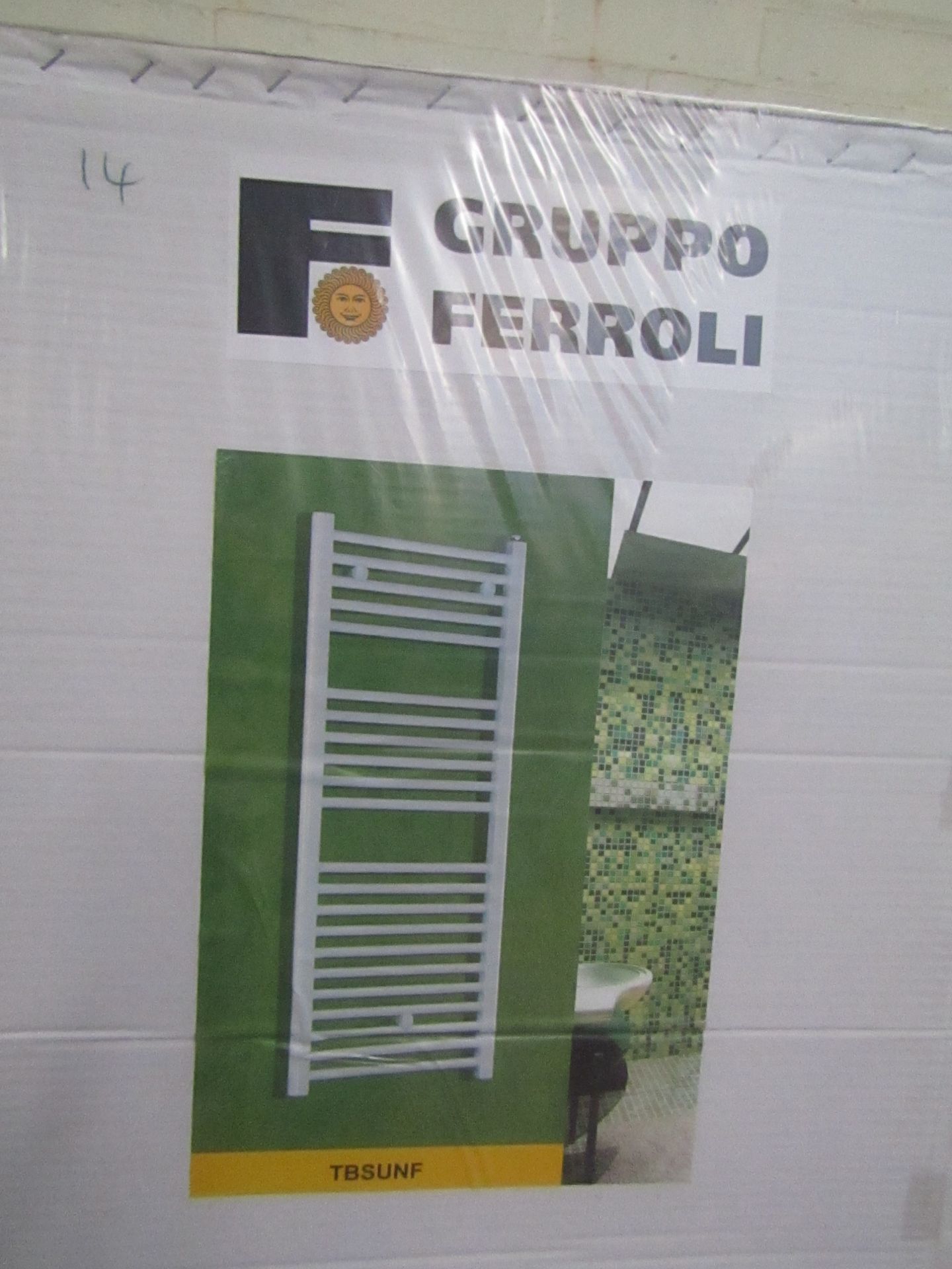 Gruppo Ferroli white Towel Radiator New and Boxed, Size 600x1770mm